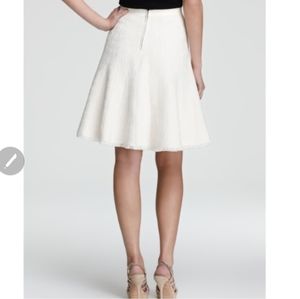 Rebecca Taylor tweed & leather Godet Skirt